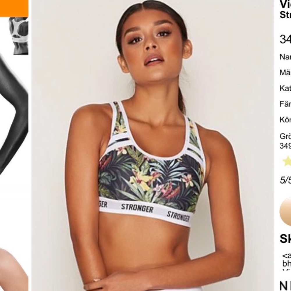 Stronger Brand Sports Bra. Recycled Materials. Medium.